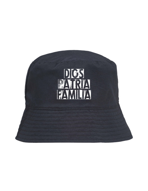 Gorro Bucket Hat "Dios Patria Familia"