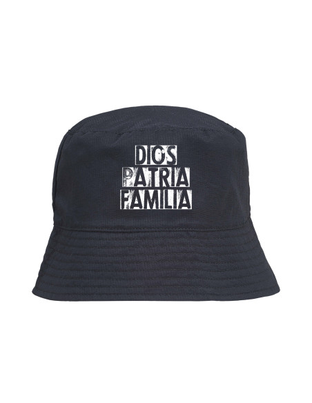 Gorro Bucket Hat "Dios Patria Familia"