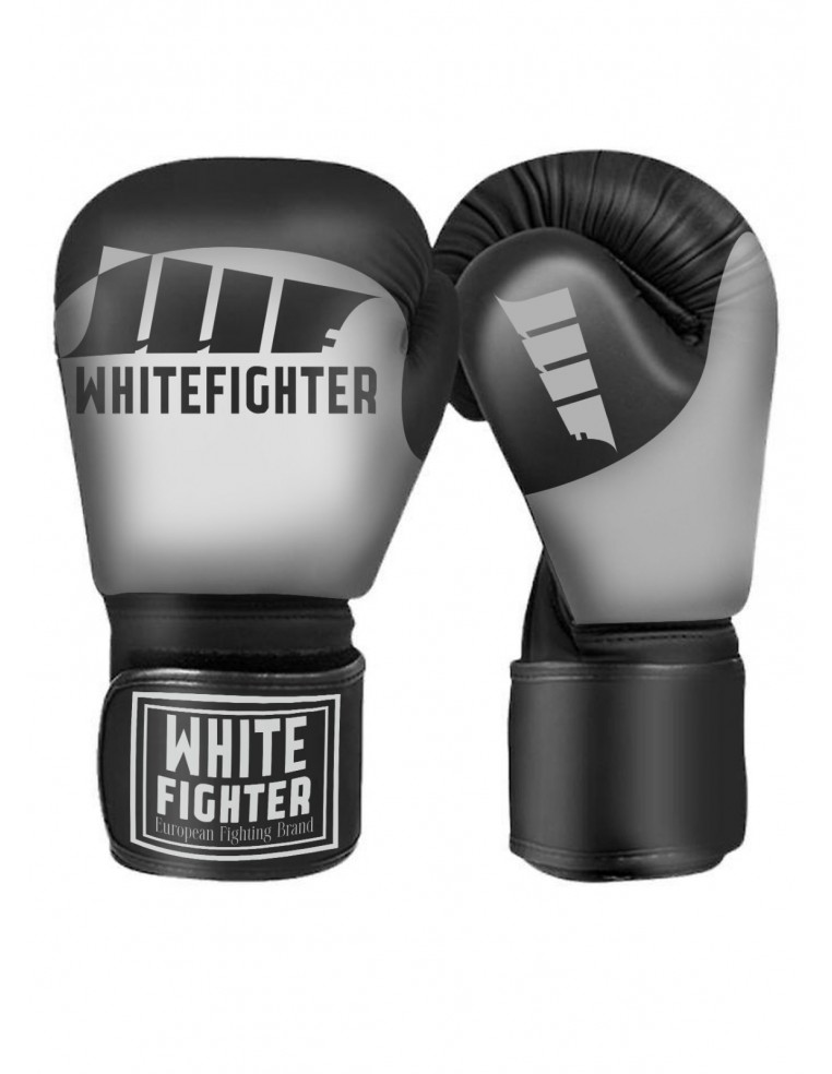 WHITE FIGHTER Boxing Gloves – Grey
